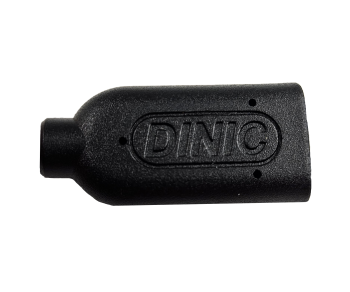 Audioadapter 3,5mm Klinke auf 2x Bu., Anschluss von 2x 3,5mm Klinke an einen Anschluss, schwarz, DINIC Box mit Euroloch, Länge 0,20m
